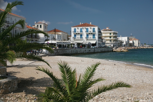 Spetses Island - The small beach is close to the town centre